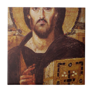 Symbol för Jesus KristusPantocrator kristen Kakelplatta