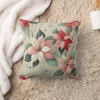Symbol för julen Poinsettia Flower Soffa Cushion Kudde