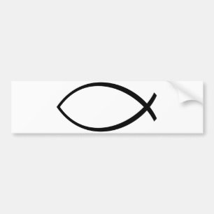 Symbol för kristen fisk (Ichthys) Bildekal