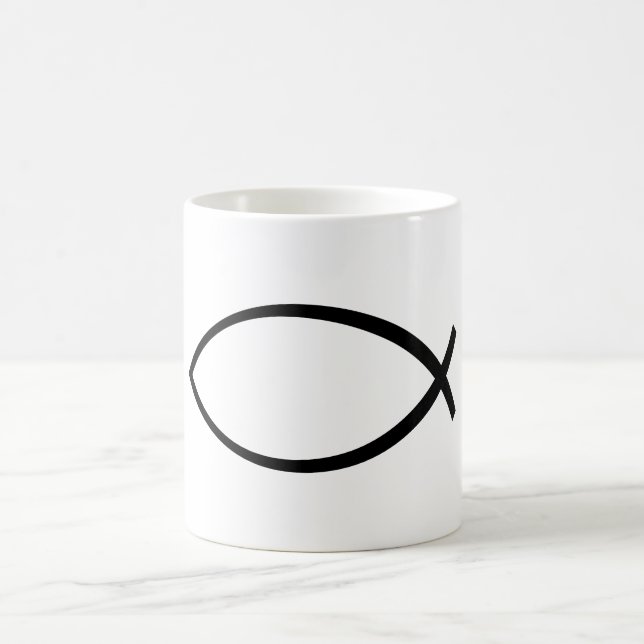Symbol för kristen fisk (Ichthys) Kaffemugg (Center)