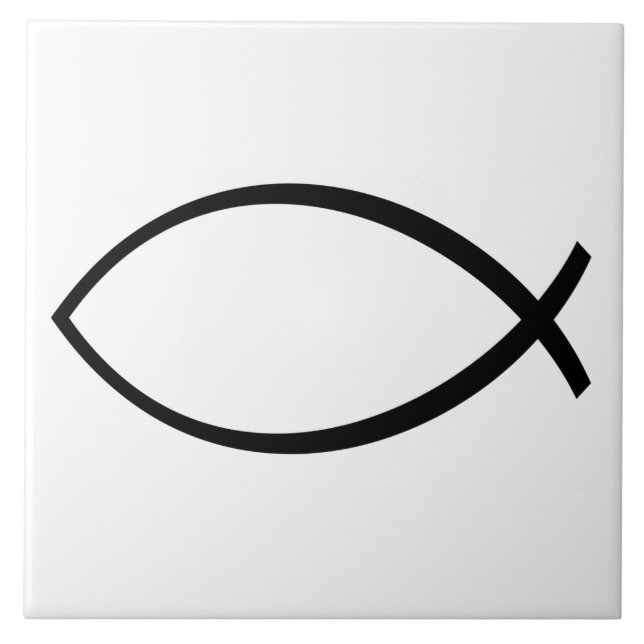 Symbol för kristen fisk (Ichthys) Kakelplatta (Framsidan)