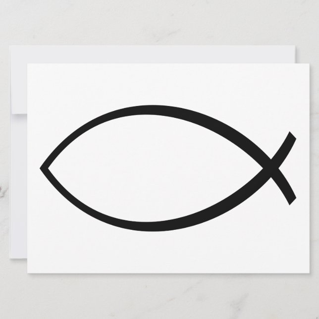 Symbol för kristen fisk (Ichthys) Kort (Framsida)