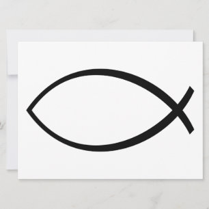 Symbol för kristen fisk (Ichthys) Kort