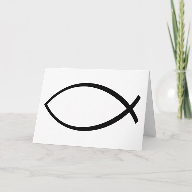 Symbol för kristen fisk (Ichthys) Kort (Framsida)