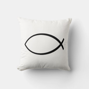 Symbol för kristen fisk (Ichthys) Kudde