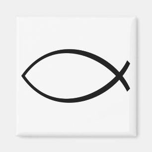 Symbol för kristen fisk (Ichthys) Magnet