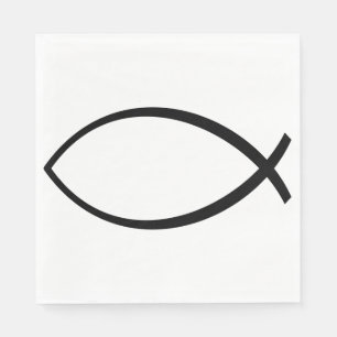 Symbol för kristen fisk (Ichthys) Pappersservett