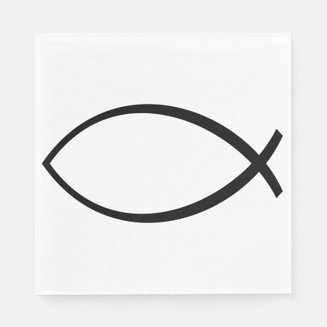 Symbol för kristen fisk (Ichthys) Pappersservett (Framsidan)