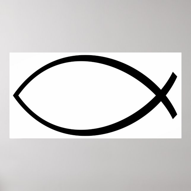Symbol för kristen fisk (Ichthys) Poster (Framsidan)
