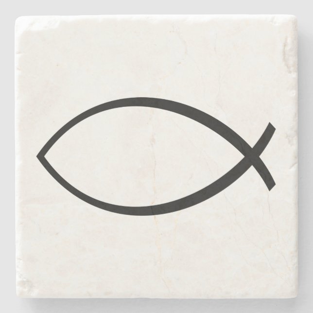 Symbol för kristen fisk (Ichthys) Stenunderlägg (Framsidan)