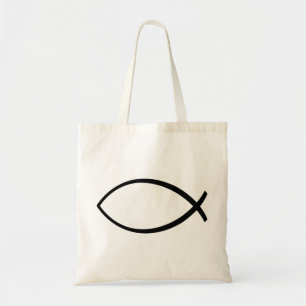 Symbol för kristen fisk (Ichthys) Tygkasse