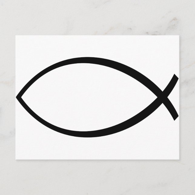 Symbol för kristen fisk (Ichthys) Vykort (Framsida)