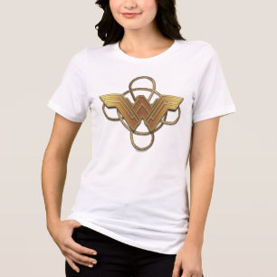 symbol för kvinnans Guld över lasso Tee