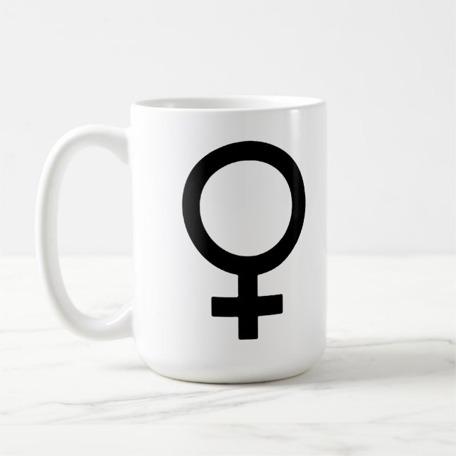 Symbol för kvinnlig Gender Kaffemugg (Vänster)