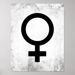 Symbol för kvinnlig Gender Poster
