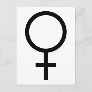Symbol för kvinnlig Gender Vykort