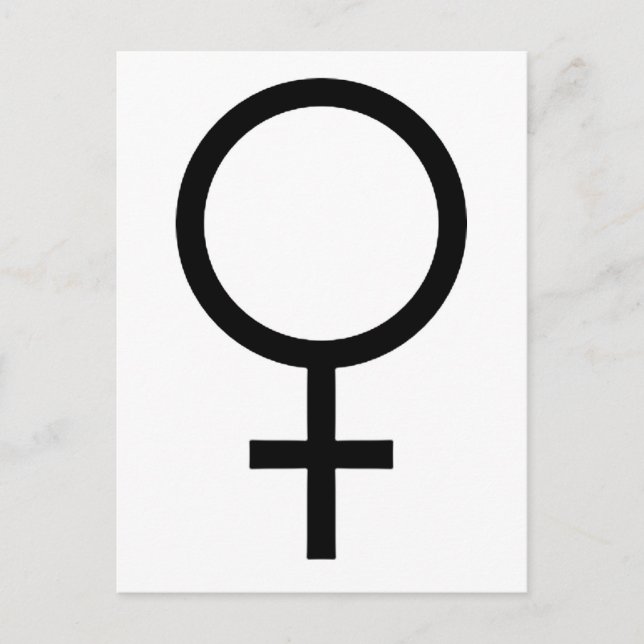 Symbol för kvinnlig Gender Vykort (Framsida)