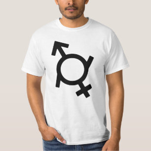 Symbol för kvinnlig könsstympning och manlig Gen T Shirt
