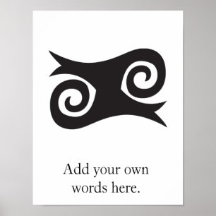 Symbol för KWATAKYE ATIKO av glans och Poster