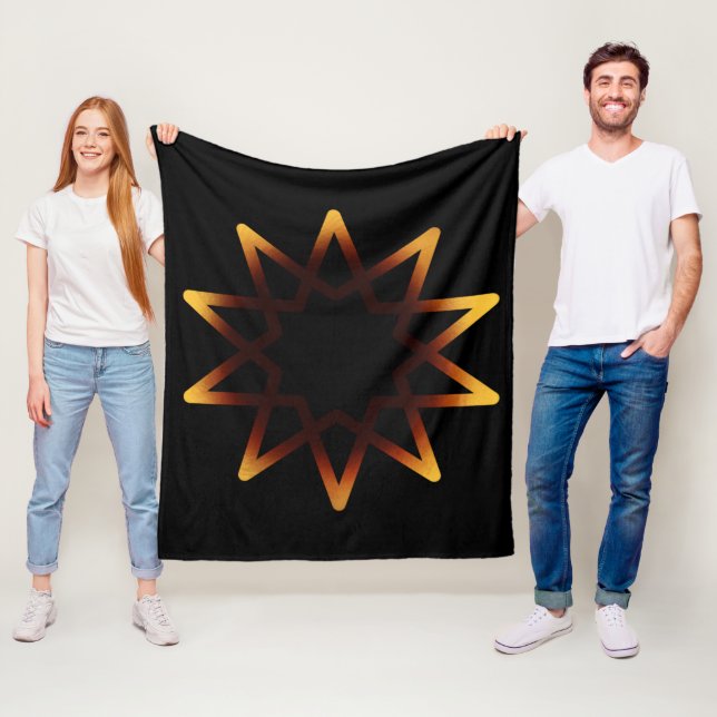Symbol för livets träd Fiery Orange Fleecefilt (På plats)