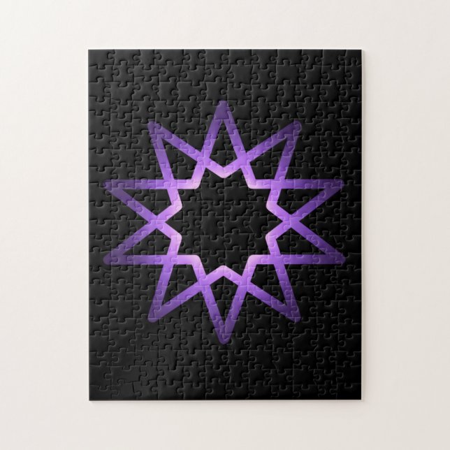 Symbol för Livets träd Lila Star Pussel (Vertikal)