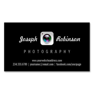 Symbol för Logotypen professionell Fotography Came Visitkortmagnet