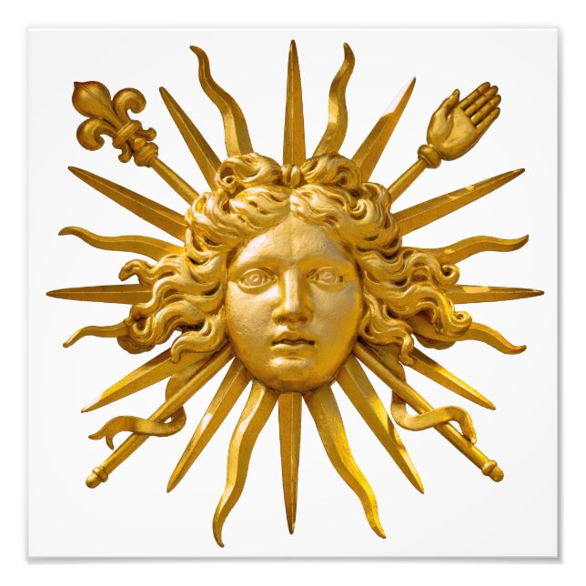 Symbol för Louis XIV Sol Kung Fototryck (Framsidan)