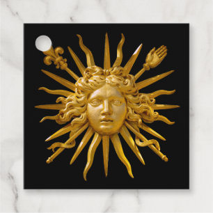 Symbol för Louis XIV Sol Kung Gåvor Etiketter
