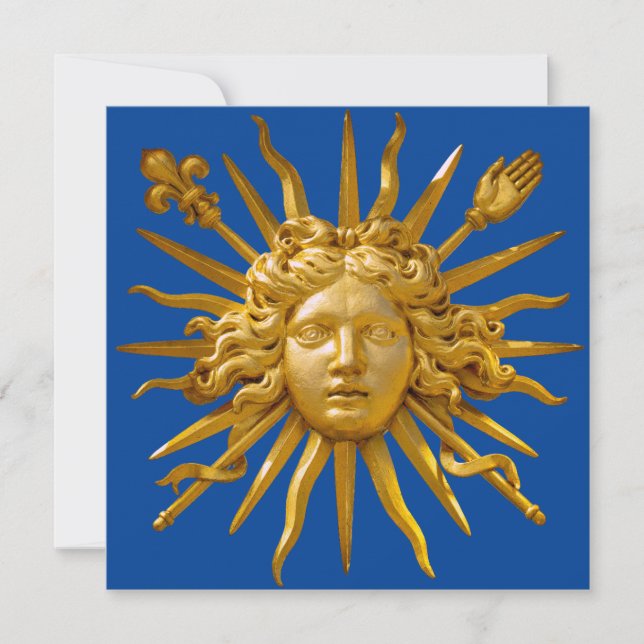 Symbol för Louis XIV Sol Kung Inbjudningar (Framsida)