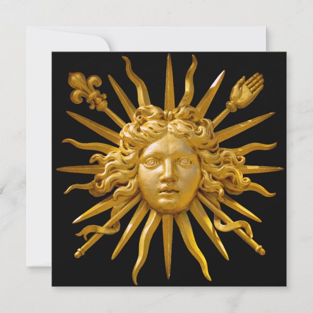 Symbol för Louis XIV Sol Kung Inbjudningar (Framsida)