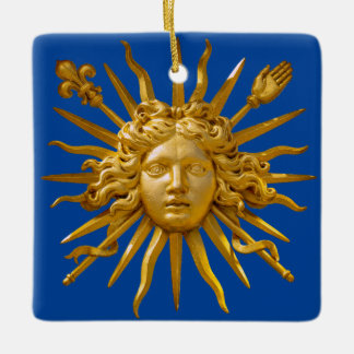 Symbol för Louis XIV Sol Kung Julgransprydnad Keramik