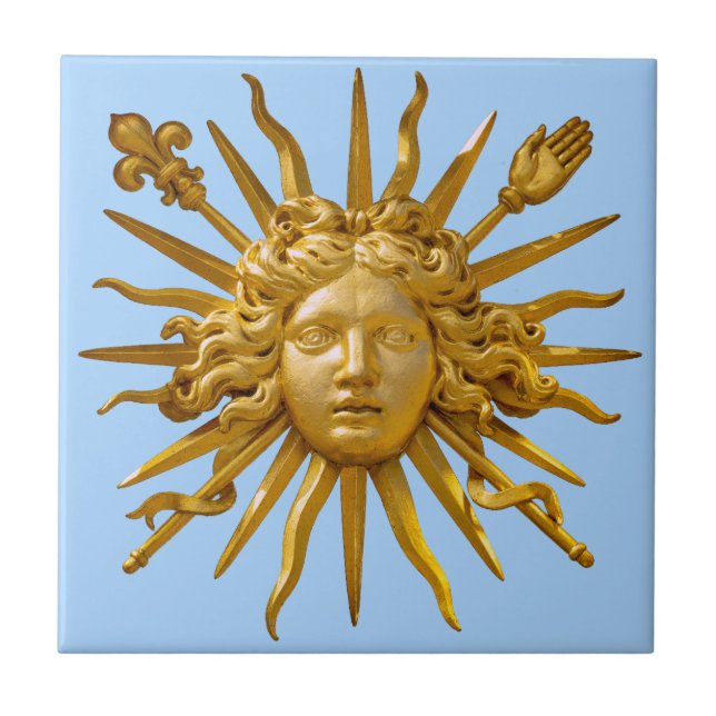 Symbol för Louis XIV Sol Kung Kakelplatta (Framsidan)
