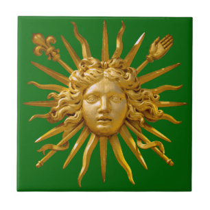 Symbol för Louis XIV Sol Kung Kakelplatta
