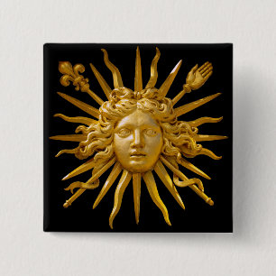 Symbol för Louis XIV Sol Kung Knapp