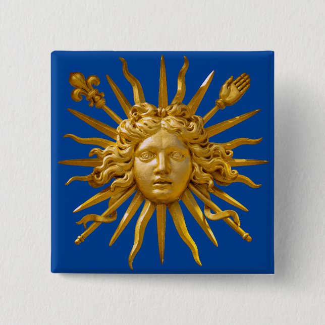 Symbol för Louis XIV Sol Kung Knapp (Framsida)