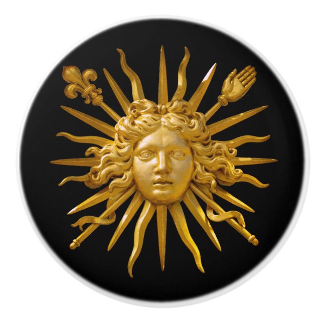 Symbol för Louis XIV Sol Kung Knopp (Framsidan)