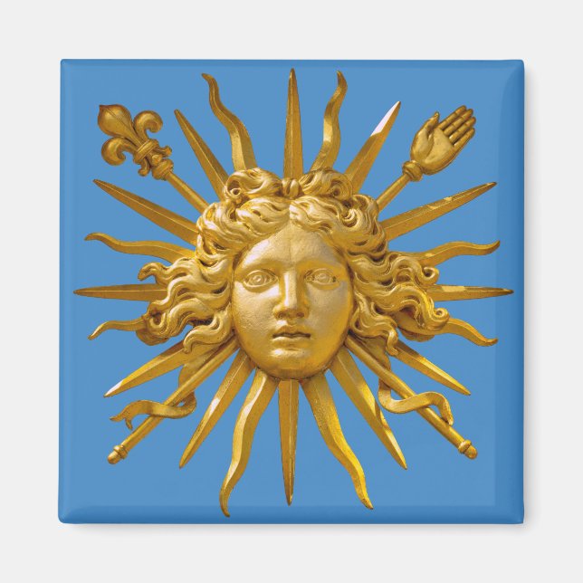 Symbol för Louis XIV Sol Kung Magnet (Framsidan)