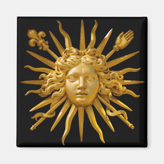 Symbol för Louis XIV Sol Kung Magnet (Framsidan)