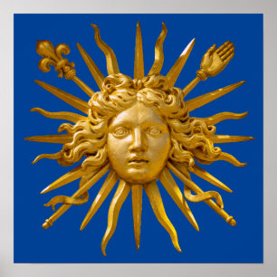 Symbol för Louis XIV Sol Kung Poster