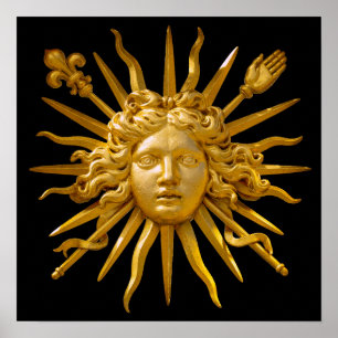 Symbol för Louis XIV Sol Kung Poster