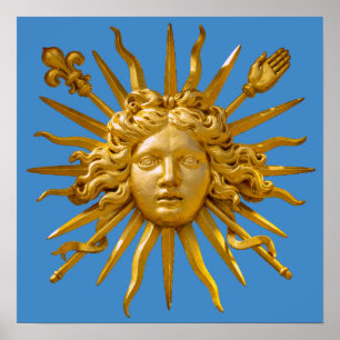 Symbol för Louis XIV Sol Kung Poster