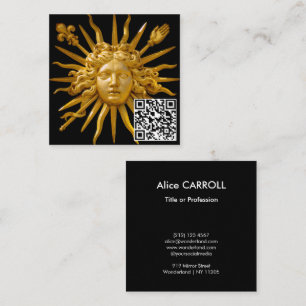 Symbol för Louis XIV Sol Kung - QR-kod Fyrkantigt Visitkort