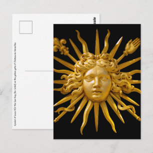 Symbol för Louis XIV Sol Kung Vykort