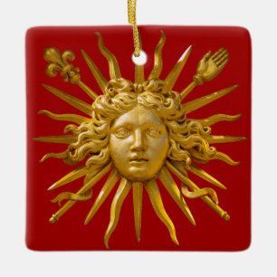 Symbol för Louis XIV Solkungen Julgransprydnad Keramik