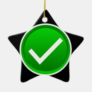 Symbol för markering av grönt julgransprydnad keramik