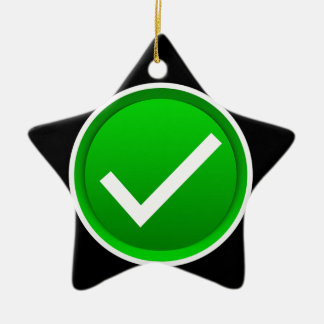 Symbol för markering av grönt julgransprydnad keramik