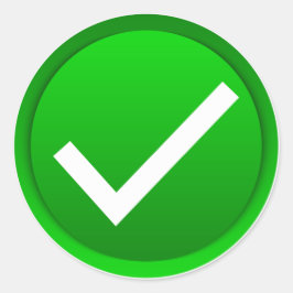 Symbol för markering av grönt runt klistermärke