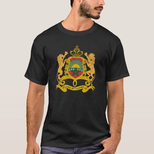 Symbol för Marocko officiellt vapensköldheraldik T Shirt (Framsida)