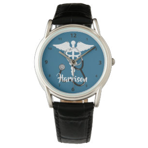 Symbol för medicinsk Caduceus personal Armbandsur