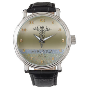 Symbol för medicinskt inducereus Sjuksköterskor Armbandsur